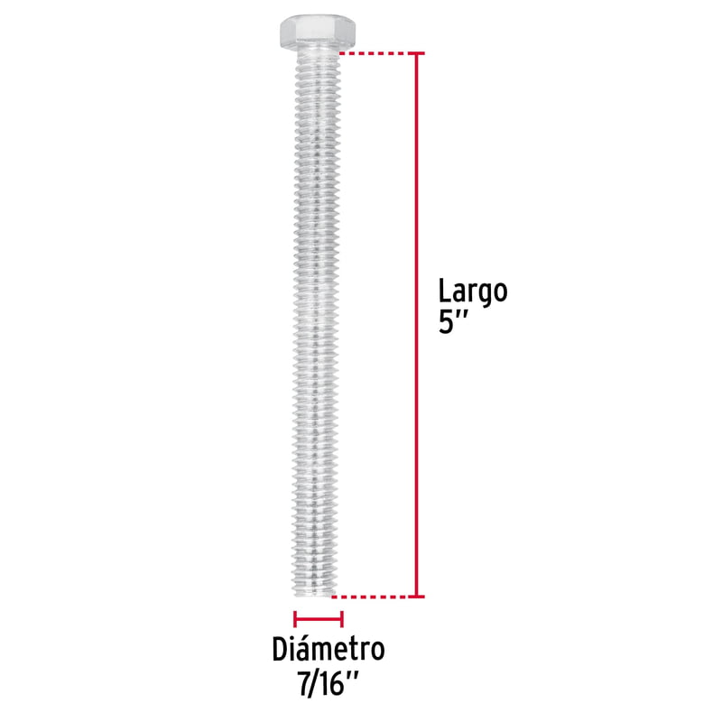 Bolsa con 10 tornillos 7/16' x 6' tipo máquina - TORM-7/16X6 / 44664