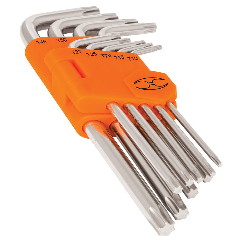 Juego de 9 llaves torx largas con organizador abatible - TORX-9L / 13647 Juego de 9 llaves torx largas con organizador abatible - TORX-9L / 13647