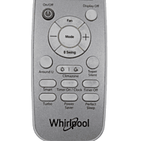 Control remoto minisplit Whirlpool para modelo SWA6267Q- WCRS070909