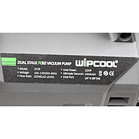 Bomba de Vacio Serie F R32, 5 CFM, 15 Micrones, 1/2 HP, 120 V/60 HZ - WIP-2F2R