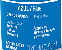 Cemento azul para PVC, hasta 12', bote 90 ml - PPVCA-90 / 42024