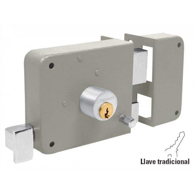 Cerradura de sobreponer, clásica, izquierda, 2 llaves - CS-70I / 43573