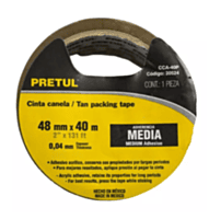 Cinta de empaque canela, 40 m, Pretul - CCA-40P / 20524
