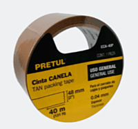 Cinta de empaque canela, 40 m, Pretul - CCA-40P / 20524