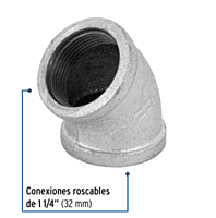 Codo 45°, acero galvanizado, 1-1/4' - CG-864 / 48752 Codo 45°, acero galvanizado, 1-1/4' - CG-864 / 48752