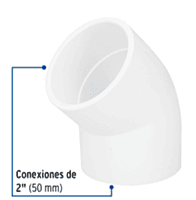 Codo 45° de PVC, 2' - PVC-866 / 45528