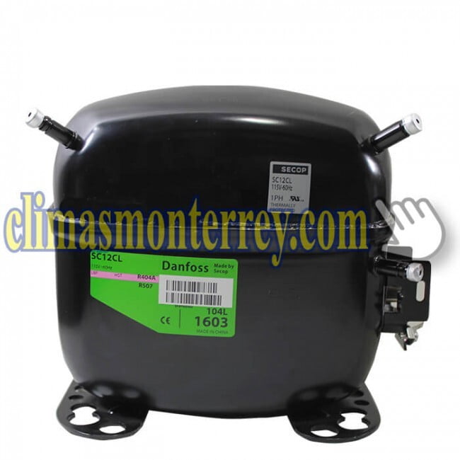 Compresor Danfoss 1/2 Hp, 115V, R-404A, Sc12Cl - 104L1603 Compresor Danfoss 1/2 Hp, 115V, R-404A, Sc12Cl - 104L1603