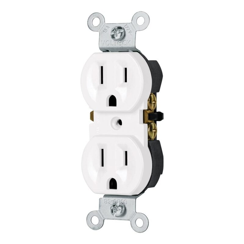 Contacto dúplex, 2 polos 3 hilos, Standard, blanco - CODO-SB / 49710 Contacto dúplex, 2 polos 3 hilos, Standard, blanco - CODO-SB / 49710