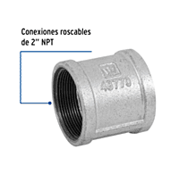 Cople reforzado, acero galvanizado, 2' - CG-206 / 48770