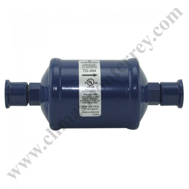 Filtros Deshidratadores Línea de Líquido Sellados TD Alta Capacidad de Retencion de Humedad, Acidez y Suciedad Conexión 1/2 Flare -905- TD-084