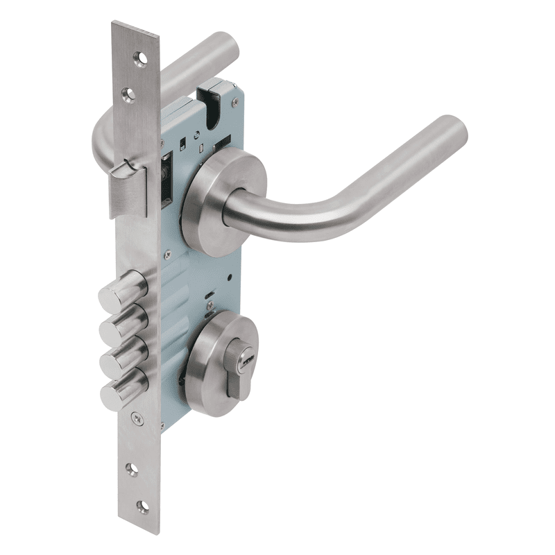 Cerradura de embutir, acero inox, entrada principal - CEMA-42E / 43015 Cerradura de embutir, acero inox, entrada principal - CEMA-42E / 43015