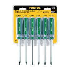 Juego de 6 desarmadores Torx mango de PVC, Pretul 27192 Juego de 6 desarmadores Torx mango de PVC, Pretul 27192