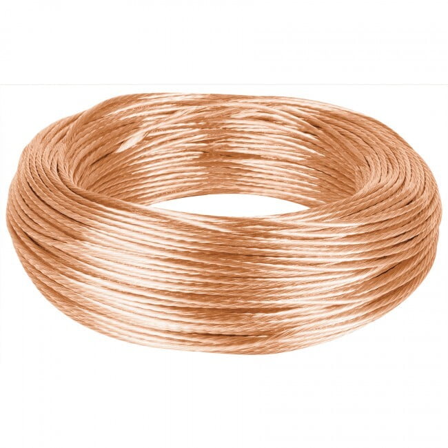 Metro de cable desnudo de cobre calibre 10 AWG, rollo 100 m - CADES-10-100 / 40090
