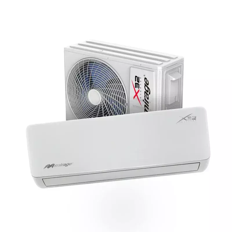 Set MiniSplit Inverter Mirage X32 1 Ton 110V Solo Frio - SETCWF120E Set MiniSplit Inverter Mirage X32 1 Ton 110V Solo Frio - SETCWF120E