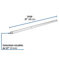 Niple, acero galvanizado, 1/2' x 19', cédula 40 - CG-407 / 47522