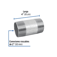 Niple, acero galvanizado, 2 x 4', cedula 40 - CG-444 / 48843