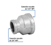 Reducción campana, acero galvanizado, 1-1/4x3/4' - CG-295 / 48762