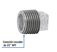 Tapón macho, acero galvanizado, 1/2' - CG-311 / 47494