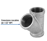 Yee sencilla, acero galvanizado, 1-1/2' - CG-805 / 48759