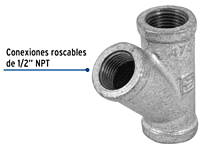 Yee sencilla, acero galvanizado, 1/2' - CG-801 / 47473